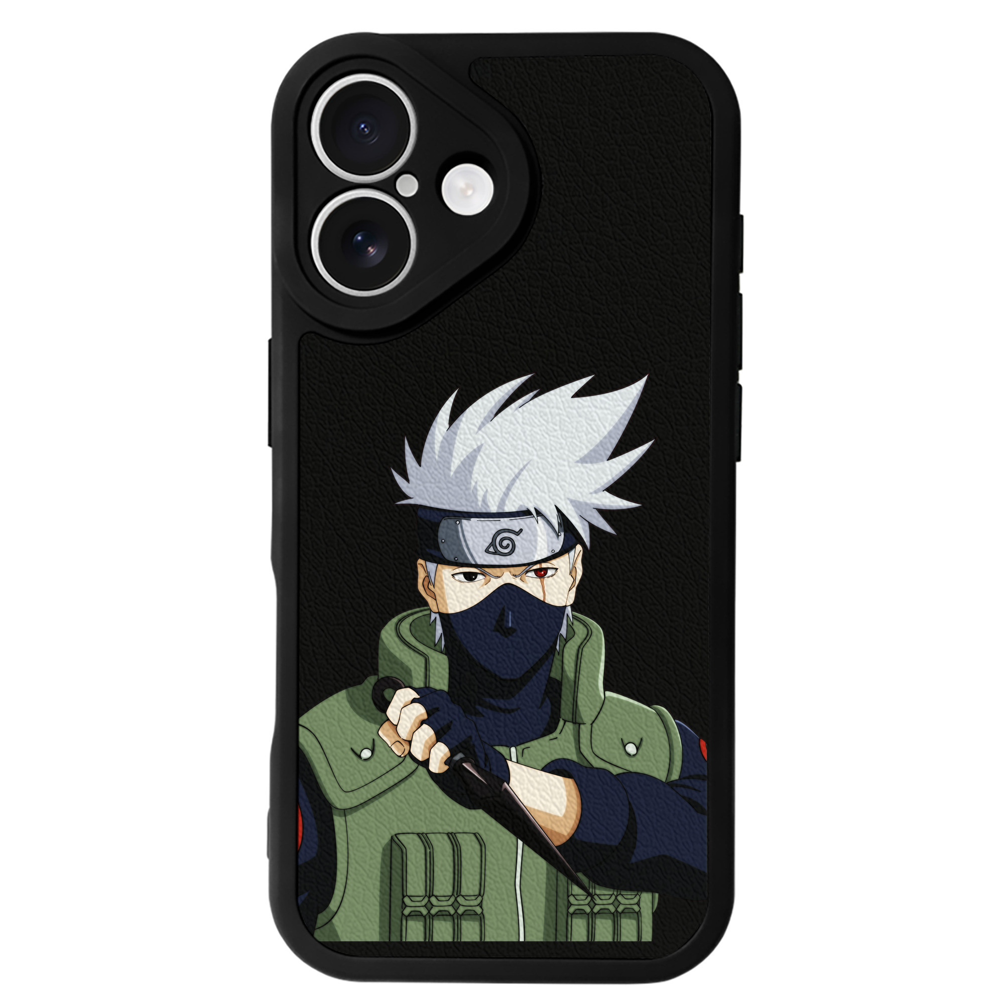 （画像用） NARUTO -ナルト- はたけ カカシ Hatake Kakashi 【iPhone 16シリーズ対応】シリコンスマホケース（レザー調） 材質：シリコン